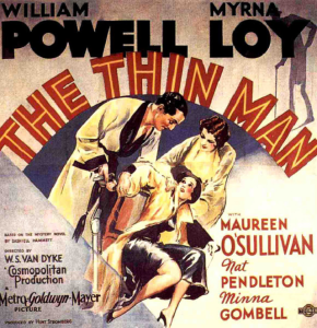 Entre 1934 y 1947, William Powel y Myrna Loy interpretaron a los detectives urbanitas Nick y Nora Charles en seis piezas policíacas para la MGM.